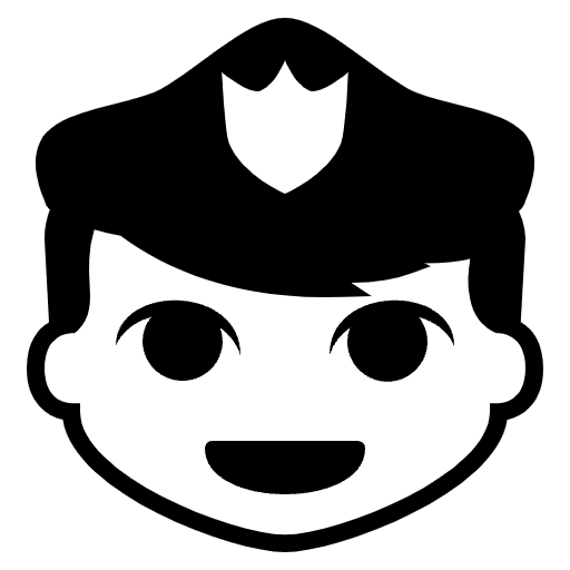 Police Officer Emoji from EmojiTwo Black Set