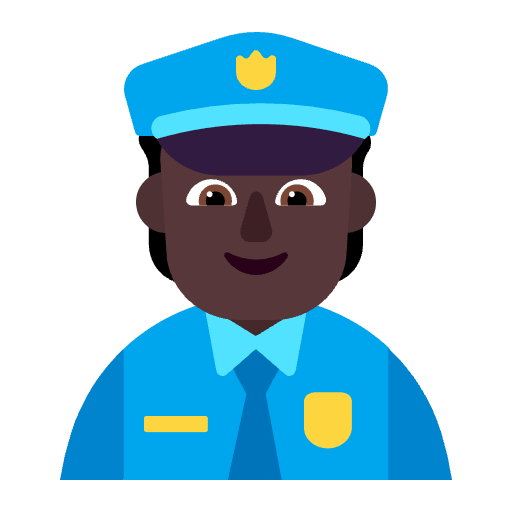 Police Officer Flat Dark Element from Fluent Emoji Flat Set