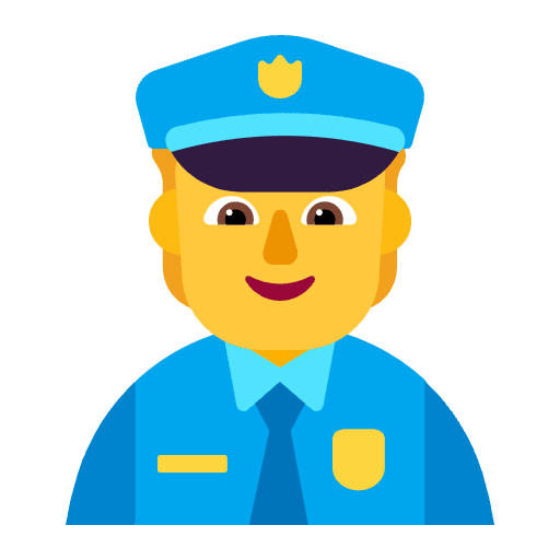 Police Officer Flat Default Emoji from Fluent Emoji Flat Set