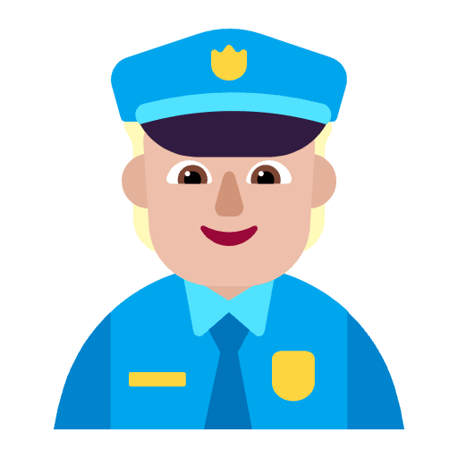 Police Officer Flat Medium Light Emoji from Fluent Emoji Flat Set