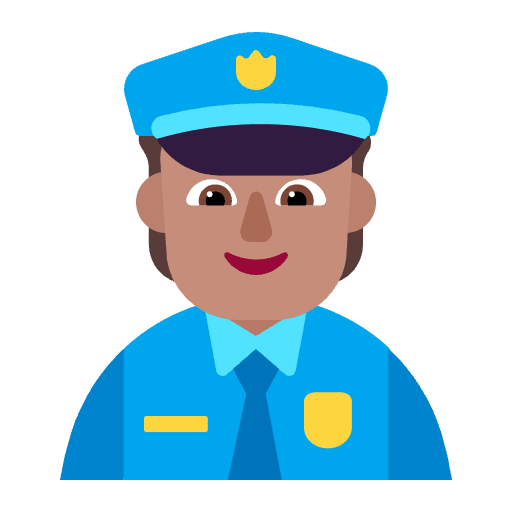 Police Officer Flat Medium Emoji from Fluent Emoji Flat Set