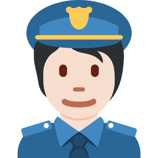 Police Officer Light Skin Tone Emoji from Twemoji Set
