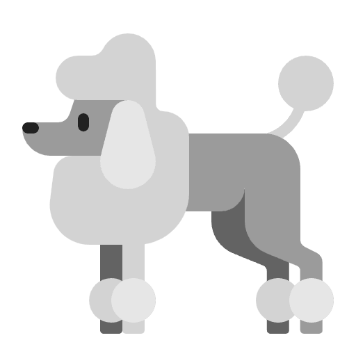 Poodle Flat Emoji from Fluent Emoji Flat Set
