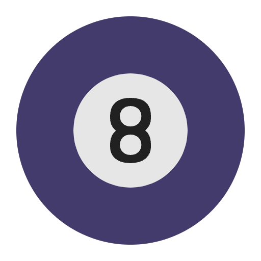 Pool 8 Ball Flat Emoji from Fluent Emoji Flat Set