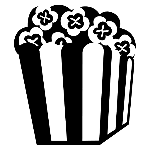 Popcorn Emoji from EmojiTwo Black Set