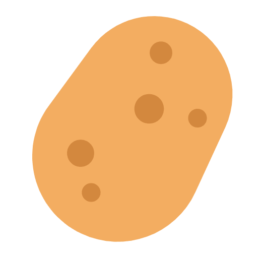 Potato Flat Emoji from Fluent Emoji Flat Set