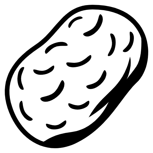 Potato Emoji from EmojiTwo Black Set