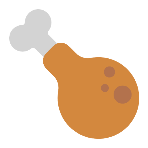 Poultry Leg Flat Emoji from Fluent Emoji Flat Set