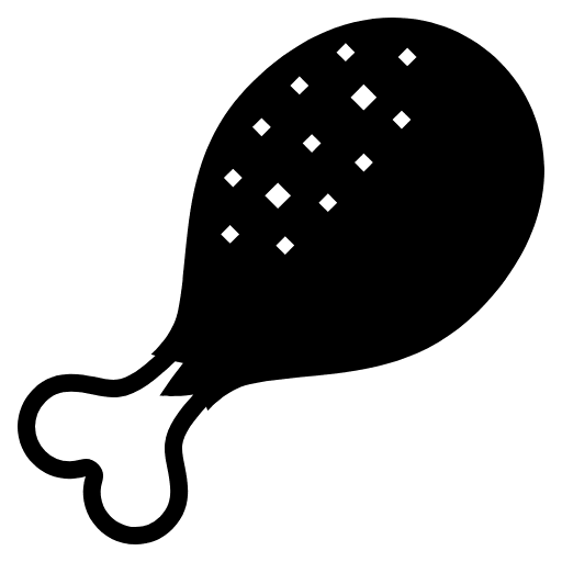 Poultry Leg Emoji from EmojiTwo Black Set