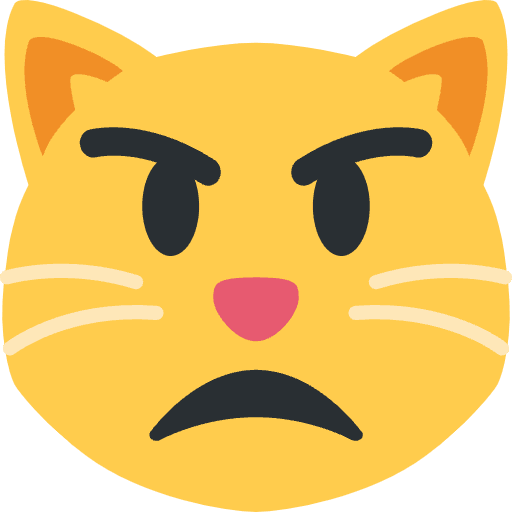 Pouting Cat Emoji from Twemoji Emoji Set