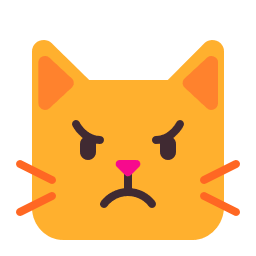 Pouting Cat Flat Emoji from Fluent Emoji Flat Set