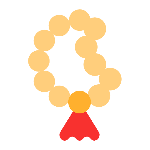 Prayer Beads Flat Emoji from Fluent Emoji Flat Set
