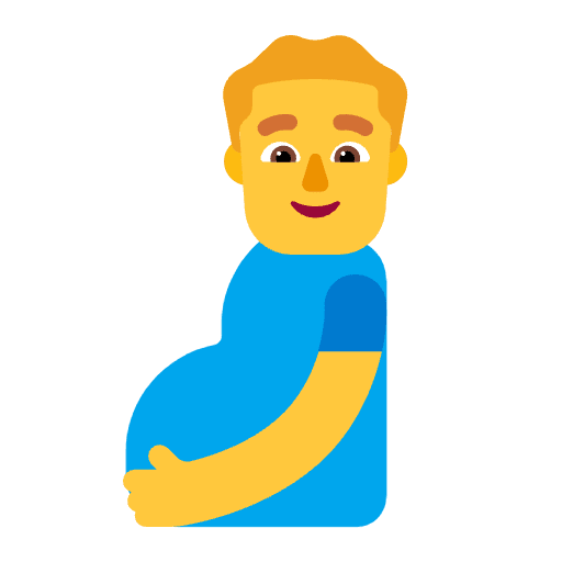 Pregnant Man Flat Default Emoji from Fluent Emoji Flat Set