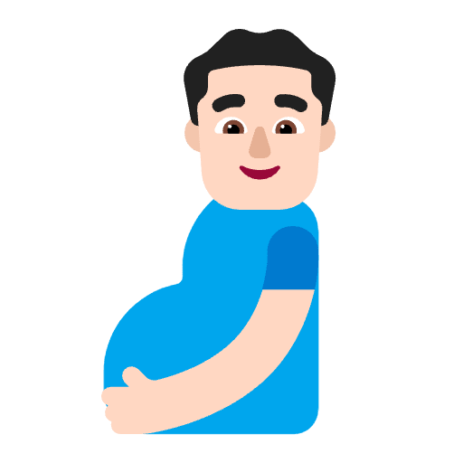 Pregnant Man Flat Light Emoji from Fluent Emoji Flat Set