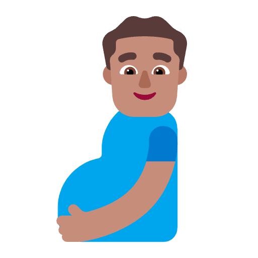 Pregnant Man Flat Medium Emoji from Fluent Emoji Flat Set