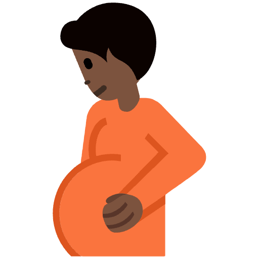 Pregnant Person Dark Skin Tone Emoji from Twemoji Emoji Set