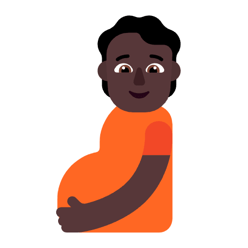 Pregnant Person Flat Dark Emoji from Fluent Emoji Flat Set
