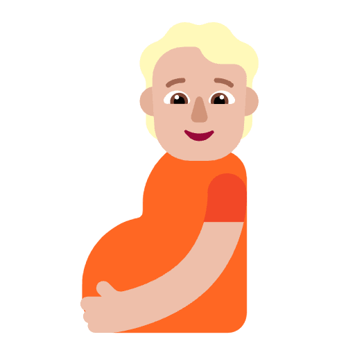 Pregnant Person Flat Medium Light Element from Fluent Emoji Flat Set