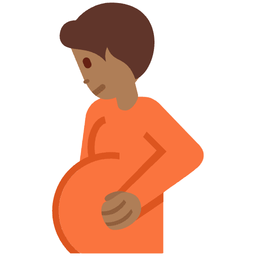 Pregnant Person Medium Dark Skin Tone Element from Twemoji Emoji Set