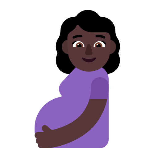 Pregnant Woman Flat Dark Emoji from Fluent Emoji Flat Set