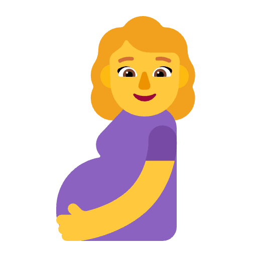 Pregnant Woman Flat Default Emoji from Fluent Emoji Flat Set