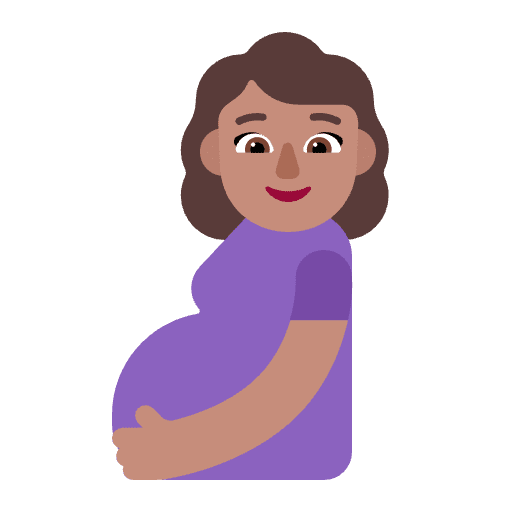 Pregnant Woman Flat Medium Emoji from Fluent Emoji Flat Set