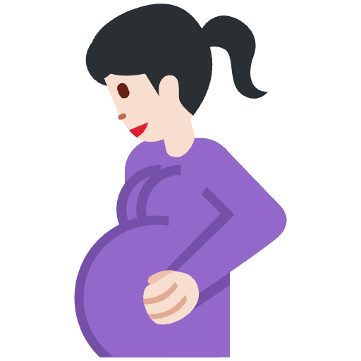 Pregnant Woman Light Skin Tone Emoji from Twemoji Emoji Set