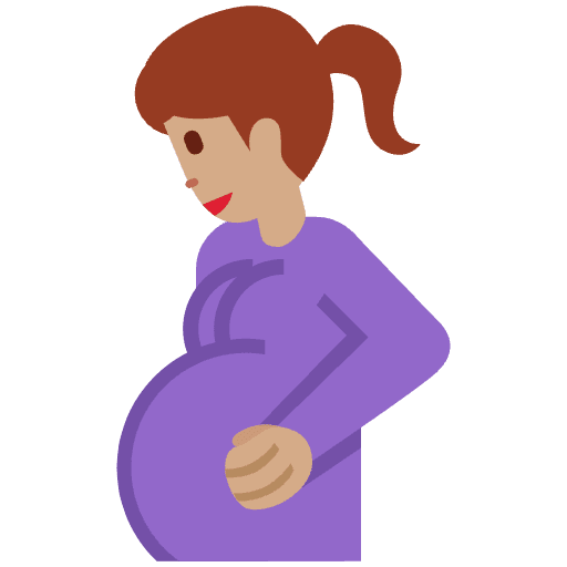 Pregnant Woman Medium Skin Tone Emoji from Twemoji Emoji Set