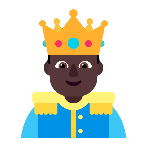 Prince Flat Dark Element from Fluent Emoji Flat Set