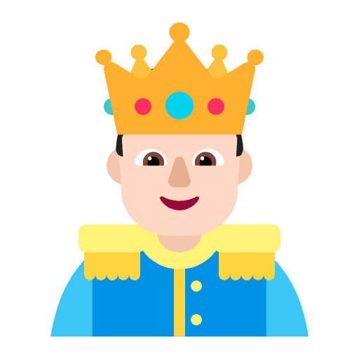 Prince Flat Light Emoji from Fluent Emoji Flat Set