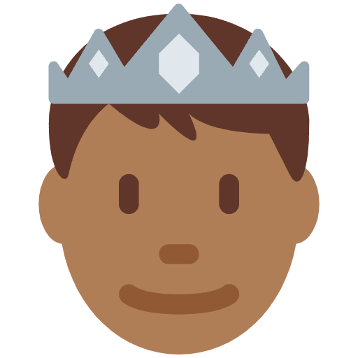 Prince Medium Dark Skin Tone Element from Twemoji Emoji Set