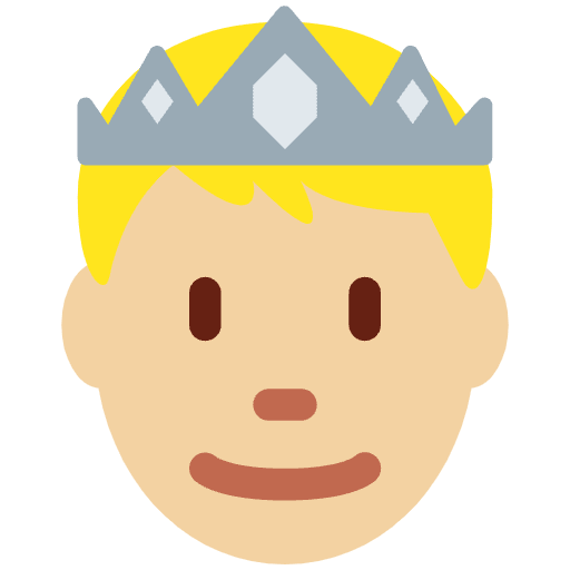 Prince Medium Light Skin Tone Element from Twemoji Emoji Set