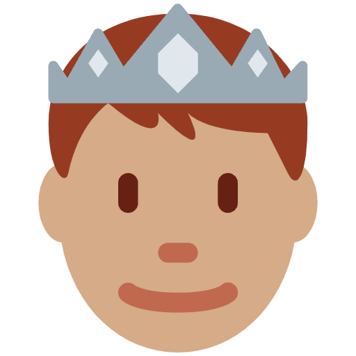 Prince Medium Skin Tone Emoji from Twemoji Emoji Set