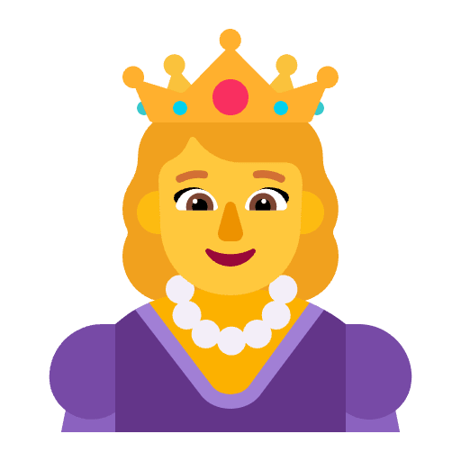 Princess Flat Default Emoji from Fluent Emoji Flat Set