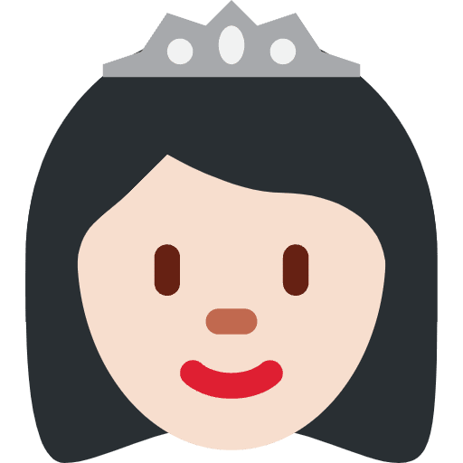 Princess Light Skin Tone Element from Twemoji Emoji Set
