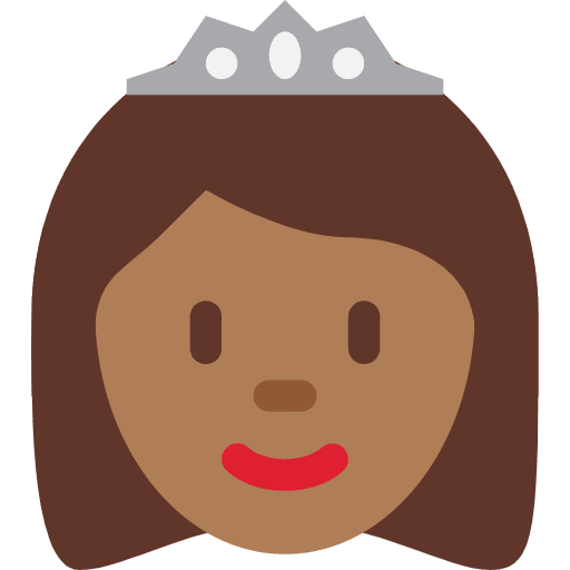 Princess Medium Dark Skin Tone Emoji from Twemoji Emoji Set