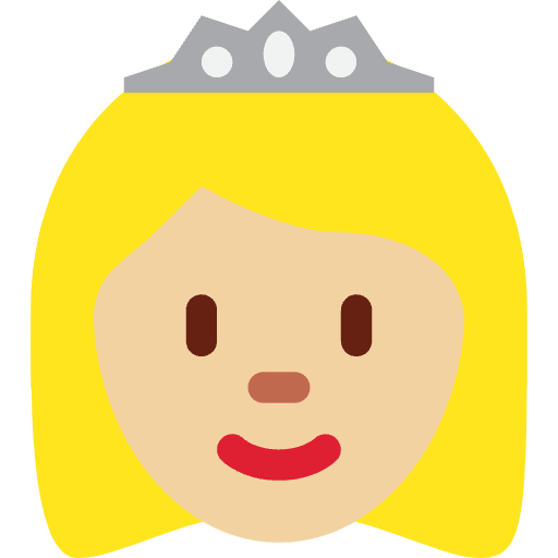 Princess Medium Light Skin Tone Element from Twemoji Emoji Set