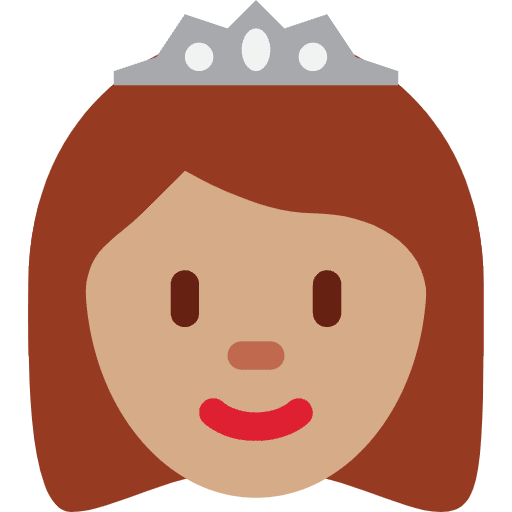 Princess Medium Skin Tone Emoji from Twemoji Emoji Set