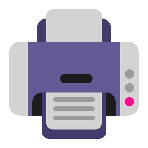 Printer Flat Element from Fluent Emoji Flat Set