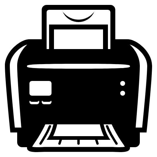 Printer Emoji from EmojiTwo Black Set