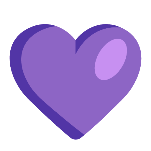 Purple Heart Flat Emoji from Fluent Emoji Flat Set