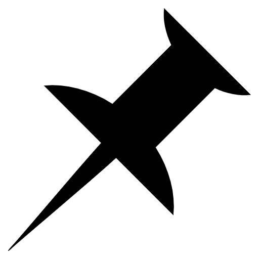 Pushpin Emoji from EmojiTwo Black Set