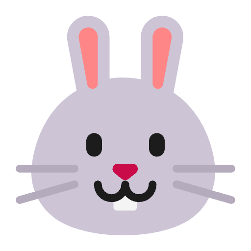 Rabbit Face Flat Emoji from Fluent Emoji Flat Set