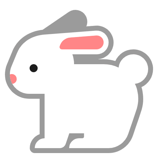Rabbit Flat Emoji from Fluent Emoji Flat Set
