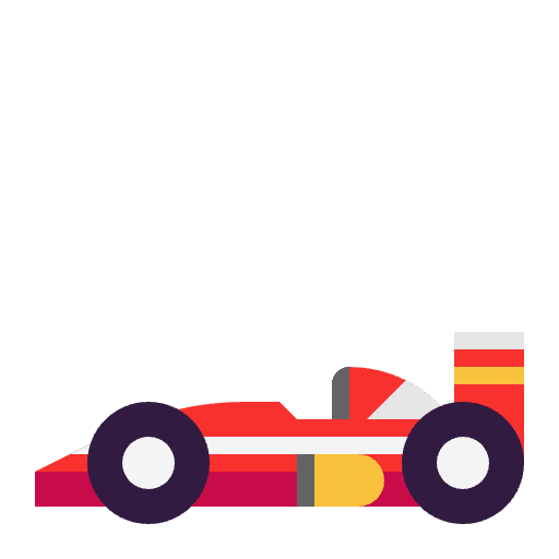 Racing Car Flat Emoji from Fluent Emoji Flat Set