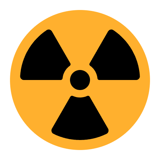 Radioactive Flat Emoji from Fluent Emoji Flat Set