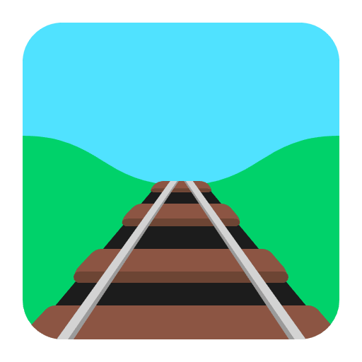 Railway Track Flat Emoji from Fluent Emoji Flat Set
