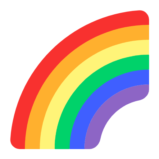 Rainbow Flat Emoji from Fluent Emoji Flat Set