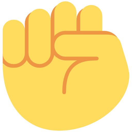 Raised Fist Emoji from Twemoji Set