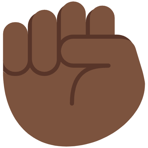 Raised Fist Dark Skin Tone Emoji from Twemoji Emoji Set